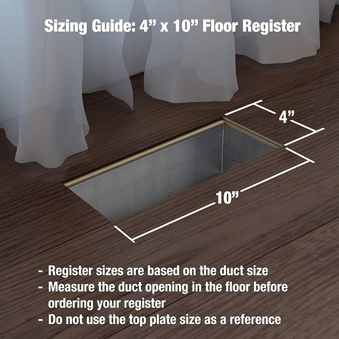 Imperial Manufacturing RG1326 4-Inch by 10-Inch Plastic Register, Taupe - Image 6