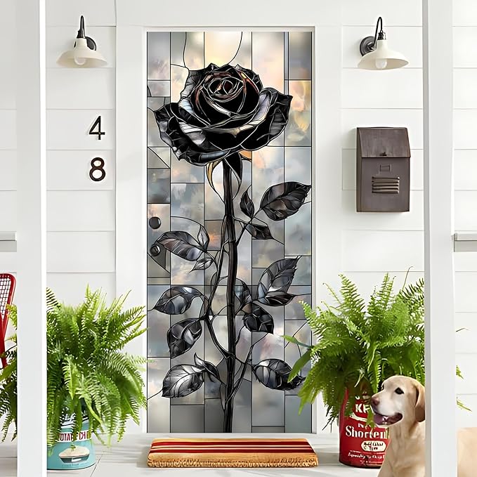 3D Door Stickers, Peel and Stick Vinyl Wallpaper, Self-Adhesive Mural Door Cover for Home Decor 30.3" W x 78.7" H - Image 4