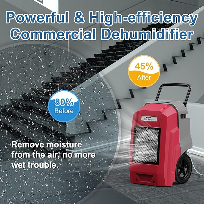 ALORAIR 180 Pints Commercial Dehumidifier with Pump Drain Hose, Smart Wi-Fi Dehumidifier for Large Basement, Industrial or Commercial Space, Smart Wi-Fi, 5 Years Limited Warranty - Image 4