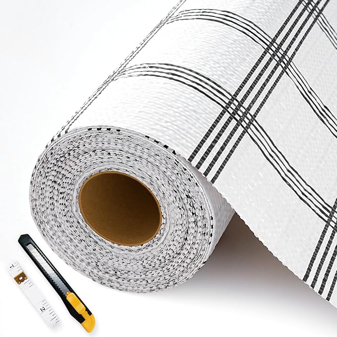 Shelf Liners for Kitchen Cabinets Non-Adhesive, Non-Slip Thickened Shelf Paper Waterproof Washable for Drawer Dresser Pantry Shelve Bathroom Protector Liner by Fzzcvo