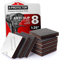 Non Slip Furniture Pads 8 pcs 1 1/4" X-Protector - Premium Furniture Grippers! Self-Adhesive Rubber Feet Furniture Feet - Ideal Non Skid Furniture Pad Floor Protectors - Keep Furniture in Place! by X-Protector
