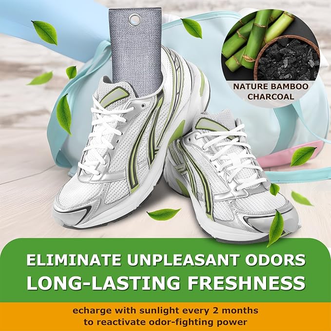 Activated Charcoal Odor Absorber for Strong Odor, Natural Shoe Deodorizer. Sneaker Odor Eliminator, 6 Pack Bamboo Charcoal Air Purifying Bags, Odor Remover Moisture Absorbers for Shoes - Image 4