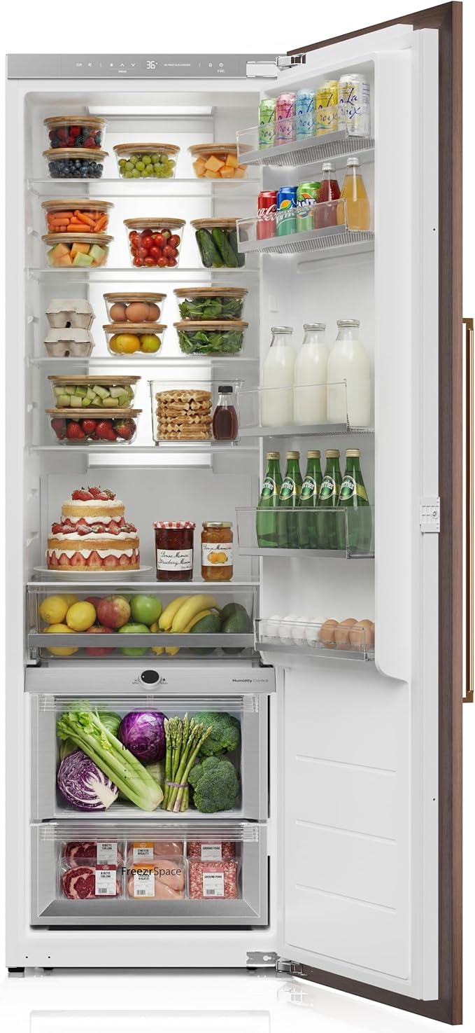 Ca'Lefort Panel Ready Refrigerator Dual Zone, Built-in panel-ready fridge Perfect for modern kitchens, Bottom level with humidity control, 10.9 cu.ft (Panel Not Included) by CaLefort