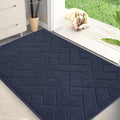 PURRUGS Dirt Trapping Door Mat 32" x 47", Non-Slip Machine Washable Entry Rug, Dog Doormat, Indoor Front Door Mat, Super Absorbent Entryway Rug for Muddy Shoes & Paws, Navy Blue by PURRUGS