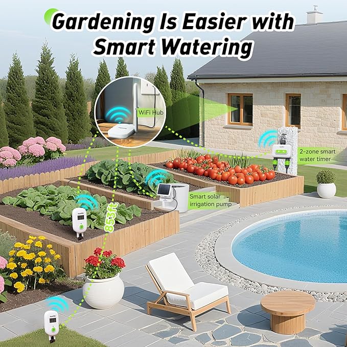 RAINPOINT Smart Digital Wireless Plant Moisture Meter Houseplants Indoor WiFi Hub Kit with Low/High Moisture Alert,Real-time Monitor Hygrometer Sensor Outdoor Gardening Push Notification&Email - Image 9