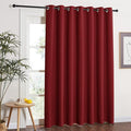 NICETOWN Blackout Blinds for Sliding Door - Indoor Slider Curtains for Patio, Wide Width Drapes for Living Room (Burgundy Red, 100 inches Wide x84 Long) by NICETOWN