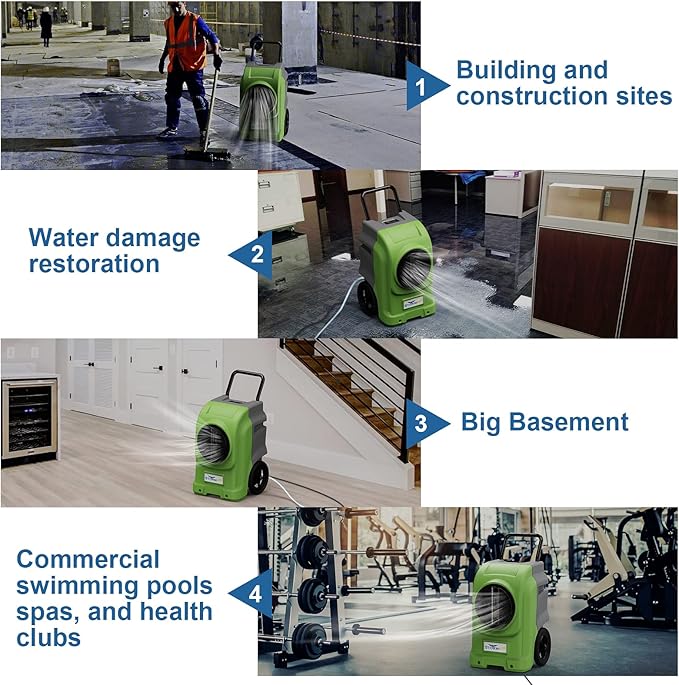 AlorAir 270 Pints Commercial Dehumidifiers Smart Wi-Fi with Pump, Up to 3,000 Sq.Ft Coverage for Large Room or Basements, Industrial Dehumidifier with Drain Hose, 5 Years Limited Warranty - Image 6