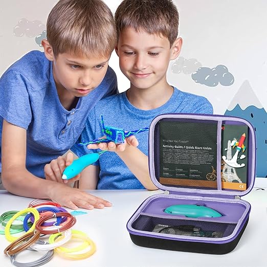 Case for 3Doodler Start+ Essentials (2023,2024) 3D Pen Set, Art Activity Set Storage for Educational STEM for Boy Girl, Carrying Case for Printing Filament Refill and Accessories, Black (Box Only) - Image 3