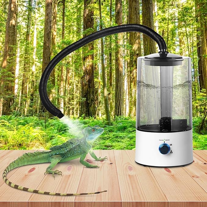 Reptile Humidifier, 4L Fogger Fog Machine for Reptile Terrarium Tank, 110V Cool Mist MisterAdjustable Fog for Reptiles and Amphibians Such as Geckos Snakes Turtles Tortoises Lizards or Frogs Toads - Image 4