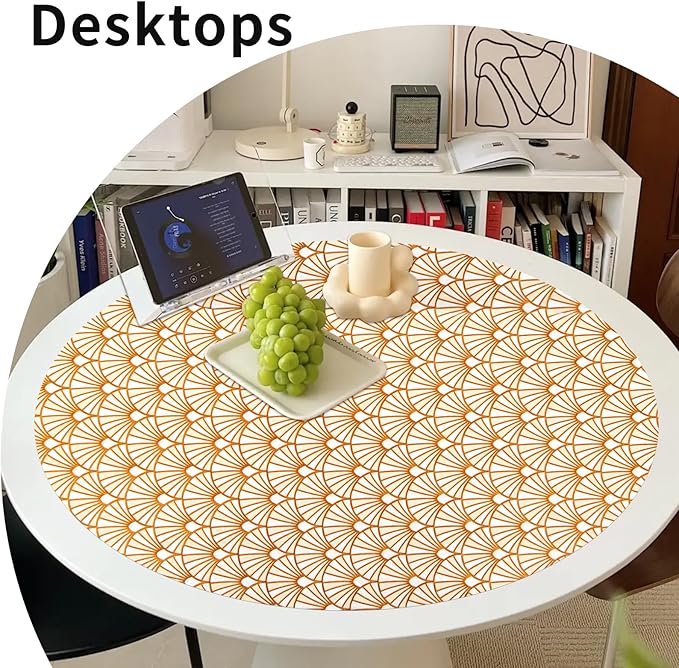 Shelf and Drawer Liner for Kitchen Cabinet,Non-Adhesive Waterproof Oil-Proof Easy Clean Shelf Liner for Dresser & Bathroom Vanities with Adhesive Dots & Cutting Tool(12 in X 20 Ft Gold Fish Scale) - Image 7