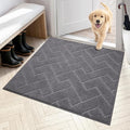 PURRUGS Dirt Trapping Door Mat 36" x 36", Non-Slip Machine Washable Entry Rug, Dog Doormat, Indoor Front Door Mat, Super Absorbent Entryway Rug for Muddy Shoes & Paws, Grey by PURRUGS