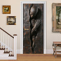 3D Door Stickers, Peel and Stick Vinyl Wallpaper, Self-Adhesive Mural for Home Decor 30.3" W x 78.7" H by BVBOX