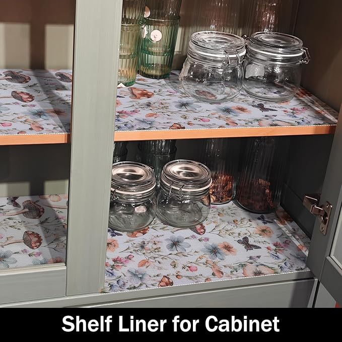 Mushroom Shelf Liners Non Adhesive and Strong Non-Slip Shelf and Drawer Liners for Kitchen Cabinet Wire Fridge, Waterproof Shelf Drawer Liner,Easy to Clean,12IN x 10FT - Image 6