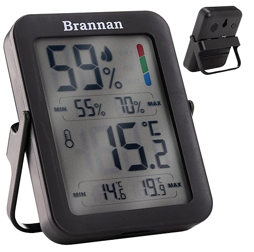 Brannan Max Min Thermometer Room Indoor Humidity Meter Hygrometer - Accurate Room Temperature Maximum Minimum Thermometer Recording Temperature Digital Display to Monitor House Home Office Nursery - Image 2