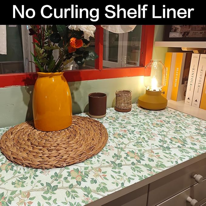 Shelf Liner for Kitchen Cabinets Non Adhesive Drawer Liners Non Slip Cupboard Liner Strong Grip Waterproof Cabinet Liners Easy to Clean Dresser Table Kitchen Shelves Paper 12IN x 10FT - Image 8