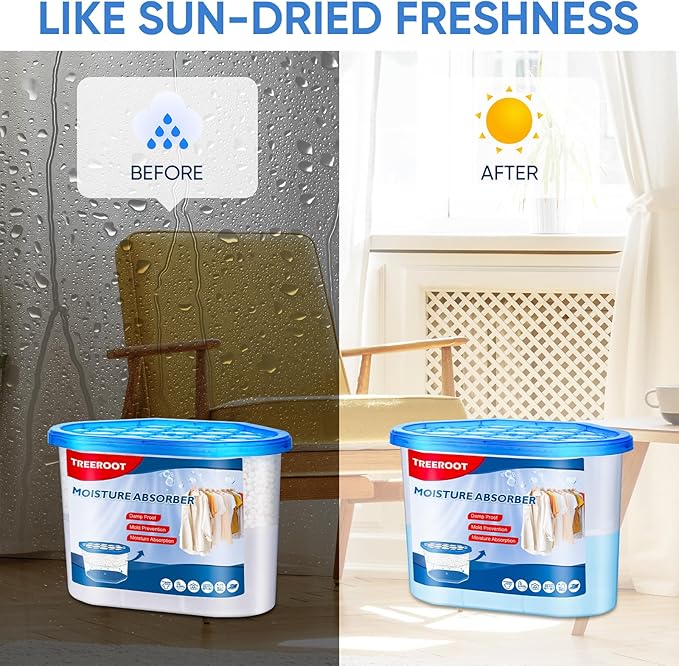 14 Pack Moisture Absorbers, 14 OZ Humidity Absorber Bucket, Moisture Absorbers for Closet, Dehumidifier Bucket for Wardrobes, Kitchens and Bathrooms, Fragrance Free Humidity Absorber - Image 6