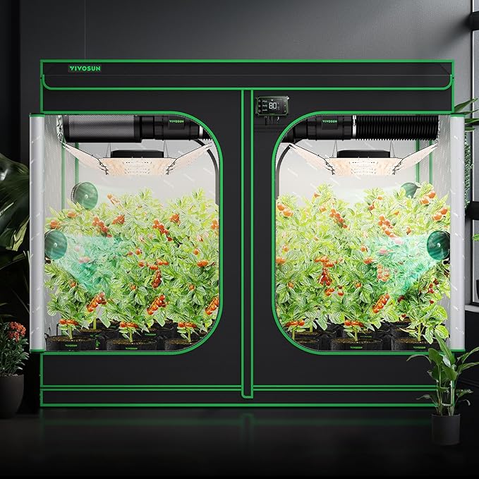 VIVOSUN S888 8x8 Grow Tent, 96"x96"x80" High Reflective Mylar with Observation Window and Floor Tray for Hydroponics Indoor Plant for VS4000/VSF4300 - Image 8