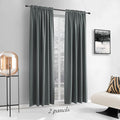 DONREN Patio Blackout Curtain Panels - Summer Home Decoration Thermal Insulated Rod Pocket Blackout Draperies/Drapes for Bedroom (2 Panels, 60 inches x 96 inches, Medium Grey) by DONREN