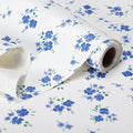 RAY STAR Shelf Liner, 18 Inch x 8 Feet Non Adhesive Blue Floral Kitchen Cabinet Liner for Pantry Drawer Vanity, Strong Grip Non Slip Waterproof, Shelf Liners for Kitchen Cabinets Cupboard by RAYSTAR