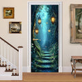 3D Door Stickers, Peel and Stick Vinyl Wallpaper ，Self-Adhesive Mural for Home Decor 30.3" W x 78.7" H (Forest Trail -1, 30.3" W x 78.7" H) by BVBOX
