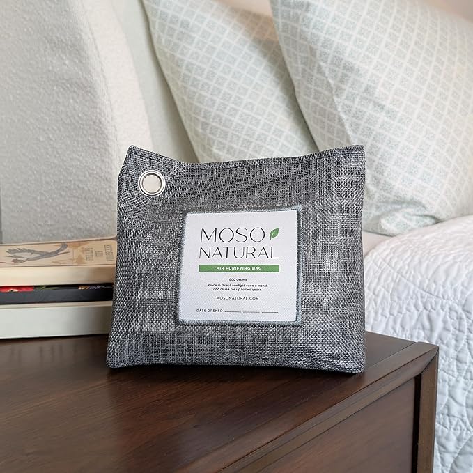 Moso Natural Air Purifying Bag 600g, Premium Bamboo Charcoal Odor Absorber, Room Deodorizer for Large Spaces, Bedroom, Kitchen, Basement, Pet Odor Eliminator for Home, 21oz Charcoal Bags - Image 8