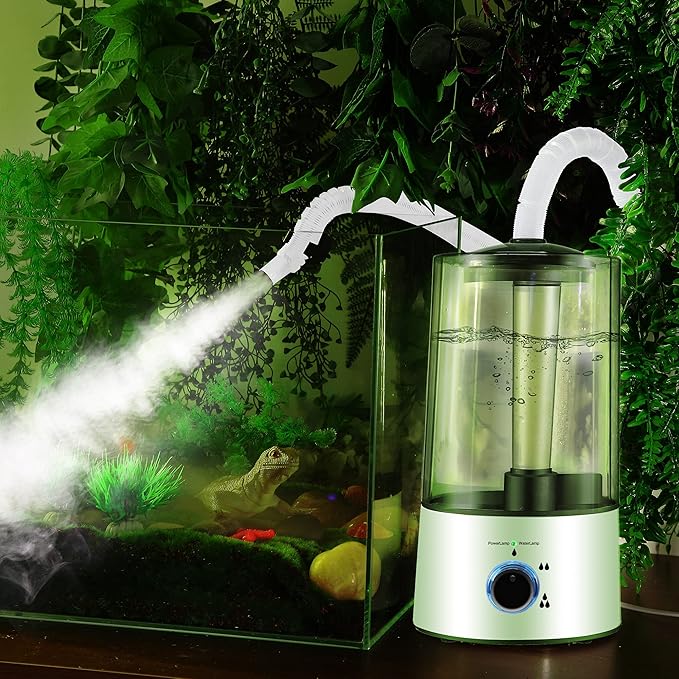 Dreyoo Reptile Humidifier Fogger, 4L Cool Mist Fog Mister with Tube for Tortoise Habitat Chameleon Snake Amphibians, Compatible with All Terrariums, Cages and Enclosures - Image 2