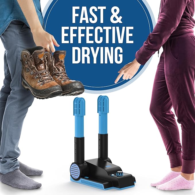 Everlasting Comfort Foldable Compact Boot Dryer & Boot Warmer – Quiet Heat Blower, Easy-to-Use Fast 2-Hour Drying & Deodorizer, Extendable Tubes, Electric Shoe Dryer for Sneakers (1 Pair) - Image 2
