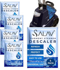 SALAV Garment Steamer Descaling Solution Decalcifier Packets for Mineral Deposits and Build-up Removal, Maintenance for Clothes, Works with all Garment Steamer Brands, Cleans Build Up, 5 packs by SALAV