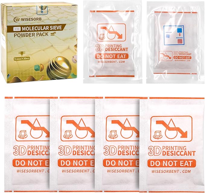 30Pcs 5 Gram 13X Molecular Sieve Powder Packs for 3D Printer Filament Storage, 3D Printer Filament Dryer by Wisesorb