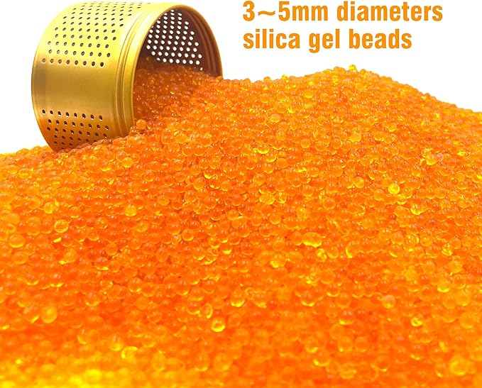Gun Safe Dehumidifier 200g - Small Silica Gel Desiccant Canister, Moisture Absorber for Gun Cabinets & Safes, Protect 27 Cubic Feet, Gold, Aluminum Shell - Image 3