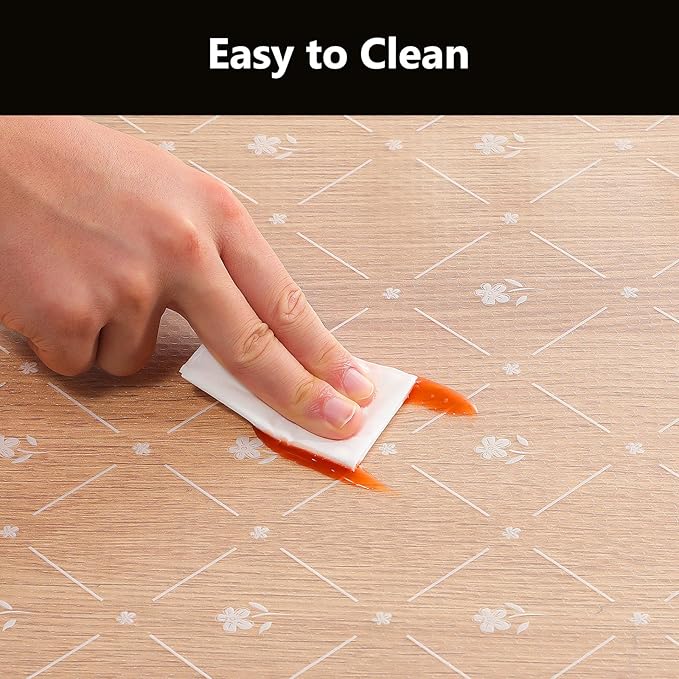 INNOLITES Kitchen Cabinet Shelf Liner, Non-Adhesive Refrigerator & Drawer Liner, Waterproof EVA with Floral, Easy to Clean & BPA-Free (White Daisy, 17.7" x 78.7") - Image 7