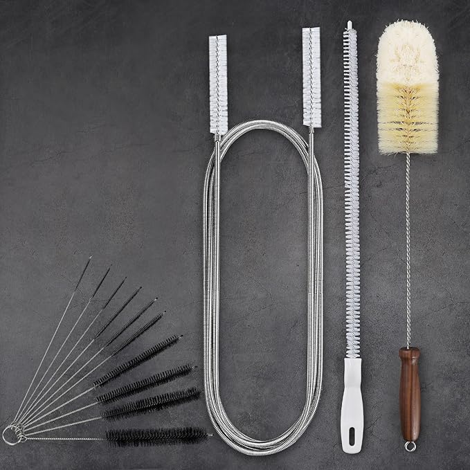 Hookah Brush Cleaning Kit 4 Brushes， Hookah Set | Bottle Cleaner Tube Pipe Cleaner | Premium Cleaning Hookah Accessorie Set | for Cleaning Glass Bases,Hookah Vase Cleaning Set & Hookah Cleaning Set by YZAHGDS