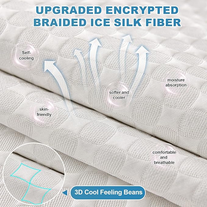 OTOB Cooling Dog Couch Cover Ice Silk Fiber, Washable & Non Slip Sofa Slipcovers Mat, Soft Couch Cover Cooling Mat, Durable Pet Friendly Furniture Protector All Seasons (Cream, 43"*94") - Image 4