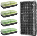 MIXC 5 Pack 1020 Seed Starter Trays with 3.6" Humidity Dome Plant Growing Tray Germination Seed Starting kit, Mini Greenhouse with Handle for Cloning Plant by MIXC