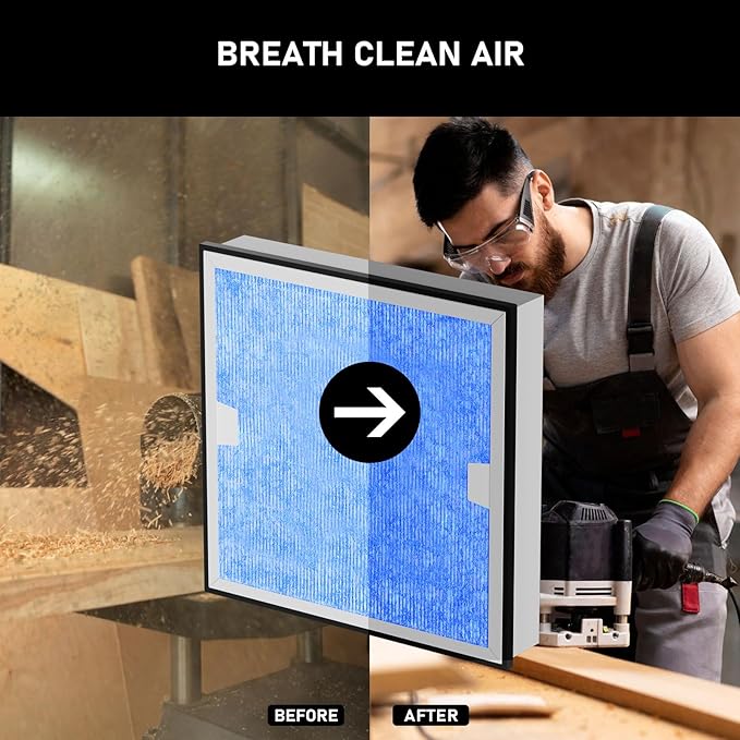 Carmerny HEPA & Activated Carbon Filter Replacement Set Compatible with AlorAir CleanShield HEPA 550 Air Scrubber (Pack of 2) - Image 7