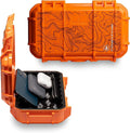 Evergreen 56 Dry Box - EDC Tough Protective Case USA Made for Organization of Cameras, Phones, Camping, Fishing, Hiking, Water Sports (Orange, TOPO) by EvergreenCases