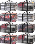 ClearSpace Heavy Duty Moving Bags or Storage Bags – Clear Storage Bins with Lids, Large Moving Boxes with Backpack Straps & Zippers – Packing Bags & Moving Supplies for College Dorm- 8 Pack by ClearSpace