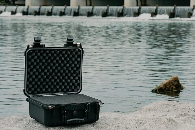 MEIJIA Portable All Weather Waterproof Protective Case,Hard Case,Camera Case With Customized Fit Foam,Fit Use of Drones,Camera,Equipments,Pistols,Elegant Black,13.35 x11.63x5.98inches - Image 6