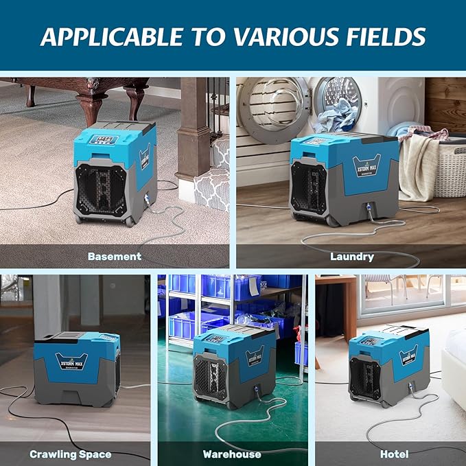 Argendon LGR Commercial Dehumidifier with Pump, 180 Pints Dehumidifiers for Crawl Space, Basements, Large Space, Water Damage Unit, Industrial dehumidifier with Wheels and Handle, 5 Year Warranty - Image 3