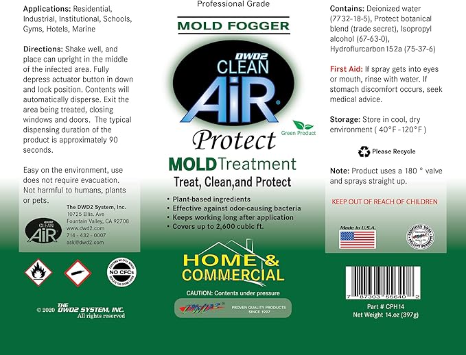 Protect™ Home & Commercial Mold-Treatment Plant-Based Mold-Odor Remover Fogger Treatment - eco-friendly solution for a safer and healthier living and working space. (14 oz) - Image 4