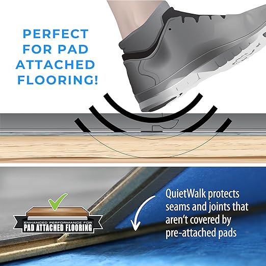QuietWalk Underlayment 360 sq ft – 3 mm Thick – for Laminate & Hardwood Floors – Approved for Pre-Attached Pad – Recycled Fiber – Floating Install – Sound & Moisture Barrier – Made in USA - Image 6