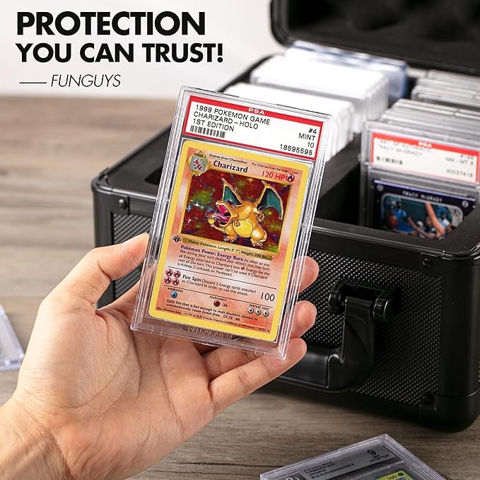 FunGuys Graded Card Storage Box, Trading Card Case for PSA Graded Pokemon Cards, Sports Card Storage Boxes, PSA Card Case Holder, Baseball Slab Case for Trading Cards, BGS - Image 6