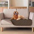gogobunny 100% Double-Sided Waterproof Dog Bed Cover Pet Blanket Sofa Couch Furniture Protector for Puppy Large Dog Cat, Reversible (32x53 Inch (Pack of 1), Dark Chocolate/Light Chocolate) by gogobunny
