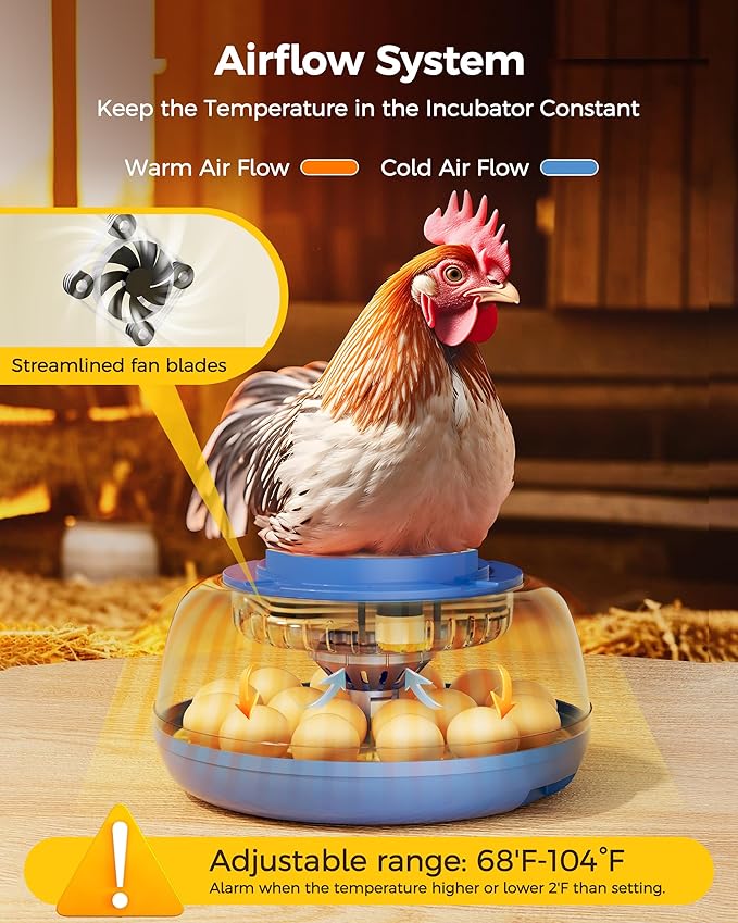18 Incubators for Hatching Eggs, Automatic Egg Turning and Humidity Control, 360 View, Suitable for Chickens, Ducks, Quails, and Other Birds - Image 7