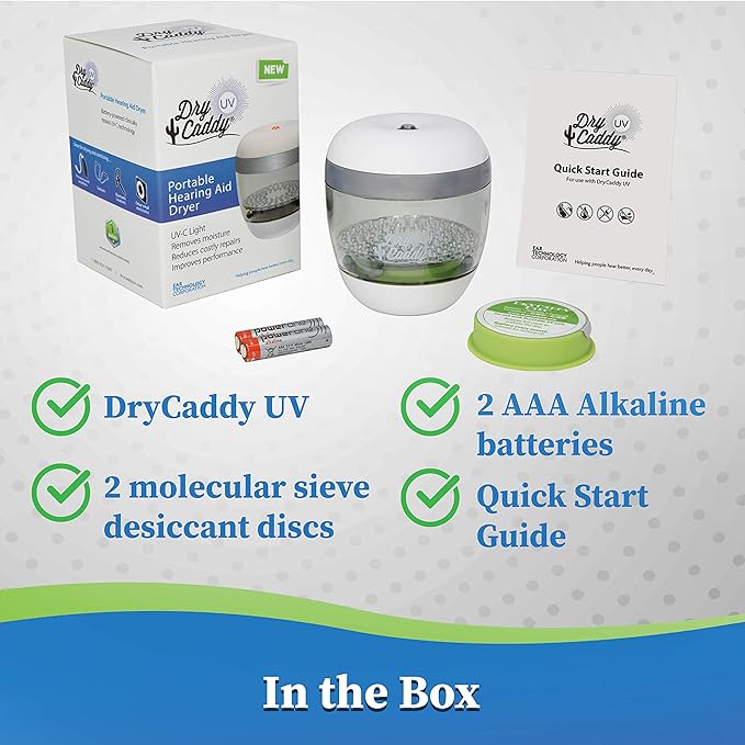 DryCaddy UV by Dry & Store | with Industry-Leading Desiccant to Keep Hearing Aids or Small Electronics Clean and Last Longer - Image 5