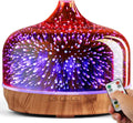 Porseme 500ml Glass Essential Oil Diffuser Aromatherapy Ultrasonic Cool Mist Humidifier 15-21 Running Hours Diffusers with Remote Control for Sleeping Office Working Yoga Rest and Spa by Porseme