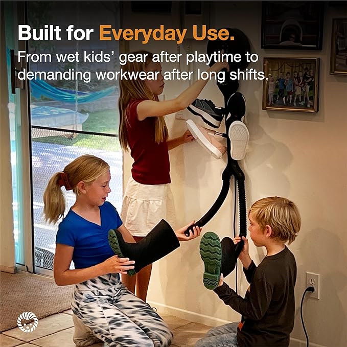 Hedgehog Buddy Heavy Duty Ski Boot Dryer Rapid 3-Pair Glove, Boxing Shoe Dryer and Deodorizer Wall-Mounted, Adjustable Heat, Portable, Extra Long Spikes, Black - Image 8