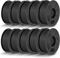 TECBEARS Matte PLA Filament 10kg, PLA Matte 3D Printer Filament 1.75mm,Dimensional Accuracy +/- 0.02mm, 1kg Spool,10 Pack, Black by TECBEARS