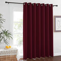 NICETOWN Blackout Room Divider Curtains 84 inch Length, Grommet Energy Saving Thermal Drapes Sound Reducing Window Treatments for Living Room/Bedroom, W100 x L84, 1 Panel, Wine Red by NICETOWN