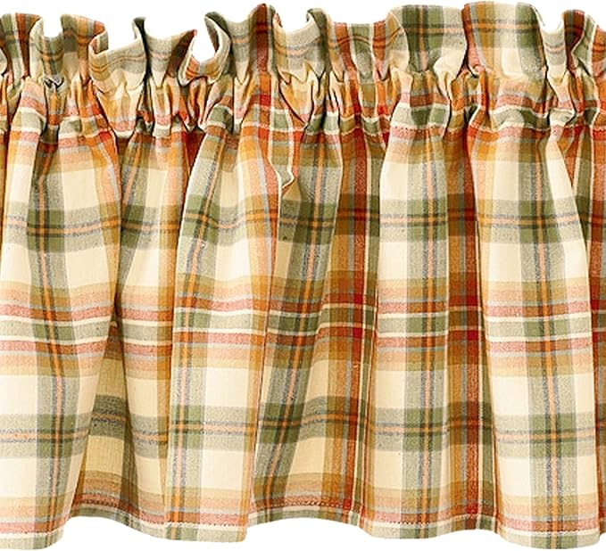 Park Designs Farmhouse Kitchen Valances for Windows - Lemon Pepper | Fall Decor Window Valance Curtains | Plaid Curtain Valances for Windows | Ideal for BOHO Living Rooms & Bathrooms | 72" x 14" - Image 7